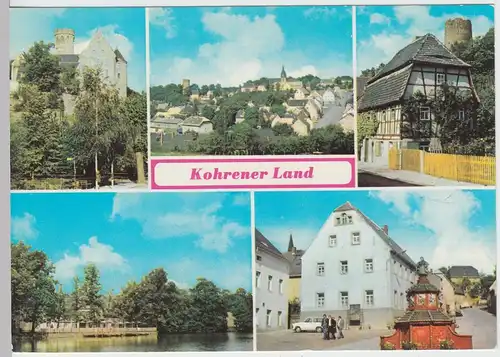 (102842) AK Kohrener Land, Mehrbildkarte, Ruine Kohren, Gondelteich, Töpferbrunn