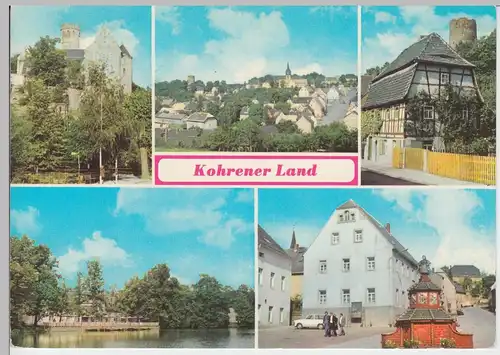 (102841) AK Kohrener Land, Mehrbildkarte, Burg Gnandstein, Lindenvorwerk, Töpfer
