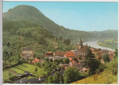 (102834) AK Königstein, Sächs. Schweiz, Ortsansicht 1975