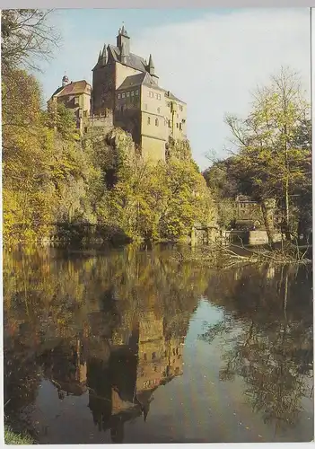 (102808) AK Burg Kriebstein, Blick über die Zschopau 1989