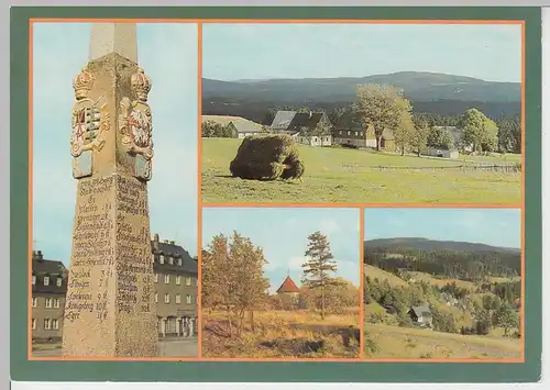 (102751) AK Johanngeorgenstadt, Mehrbildkarte, Oberjugel, Pulverturm, 1986