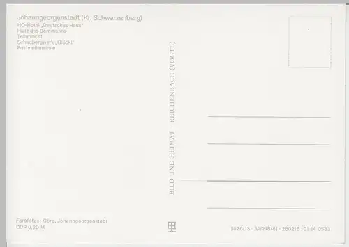 (102749) AK Johanngeorgenstadt, Mehrbildkarte, Schaubergwerk Glöckl, 1981