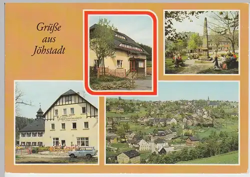 (102743) AK Jöhstadt, Mehrbildkarte, Gaststätte Schwarzwassertal, 1987