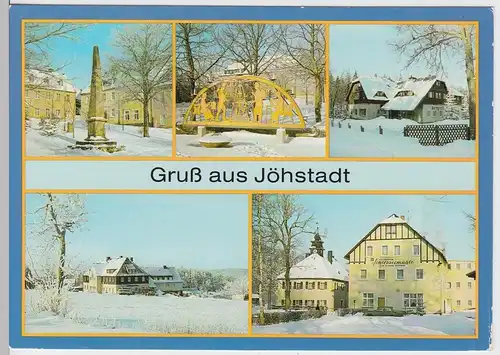 (102742) AK Jöhstadt, Mehrbildkarte, Schlösselmühle, Jugendherberge 1986