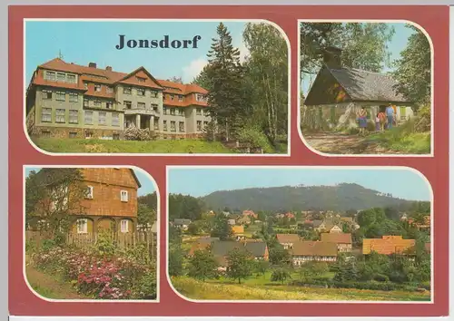 (102741) AK Jonsdorf, Sachsen, Mehrbildkarte, Alte Bergschmiede, Jonsberg, 1987