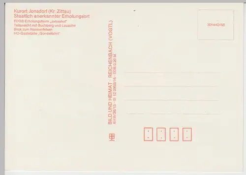 (102739) AK Jonsdorf, Sachsen, Mehrbildkarte, Wintermotive, Buchberg, 1988