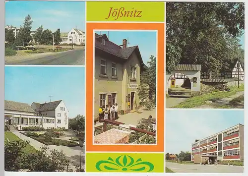 (102736) AK Jößnitz, Mehrbildkarte, Gaststätte Pfaffenmühle, 1989