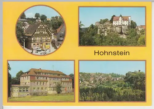 (102623) AK Hohnstein, Sächs. Schweiz, Mehrbildkarte, Markt, FDGB Erholungsheim