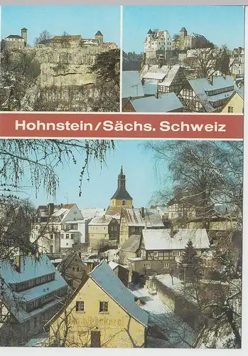 (102622) AK Hohnstein, Sächs. Schweiz, Mehrbildkarte, Burg 1988