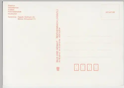 (102603) AK Geithain, Mehrbildkarte, Postmeilensäule, Neubauten, Stadttor, Nikol