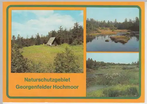 (102599) AK Georgenfelder Hochmoor, Zinnwald Georgenfeld, Mehrbildkarte 1986