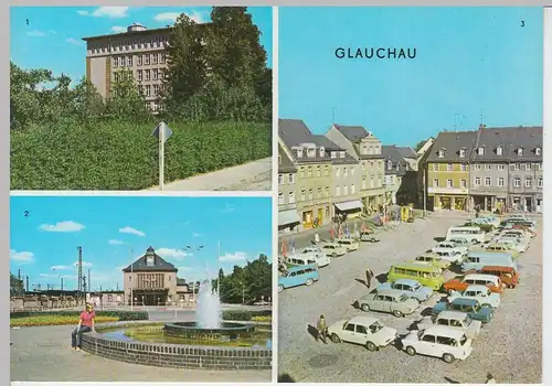 (102561) AK Glauchau, Mehrbildkarte 1975