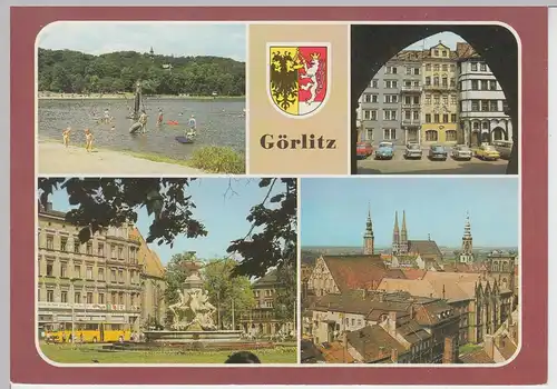 (102543) AK Görlitz, Mehrbildkarte 1989