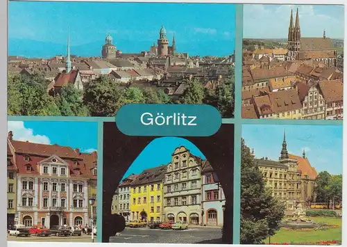 (102542) AK Görlitz, Mehrbildkarte 1989