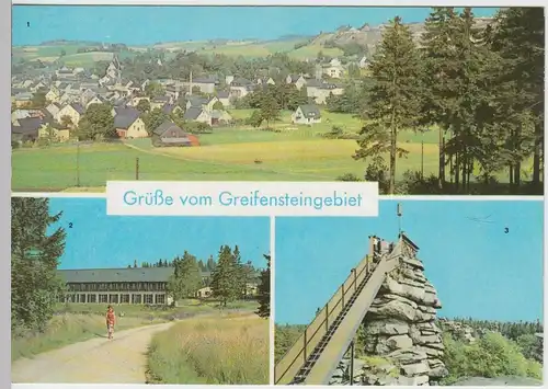 (102508) AK Greifensteine u. Umgebung, Mehrbildkarte 1970