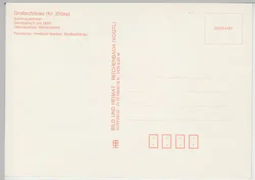 (102487) AK Großschönau, Oberlausitzer Damast- u. Heimatmuseum 1987