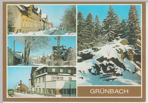 (102477) AK Grünbach i.V., Mehrbildkarte 1988