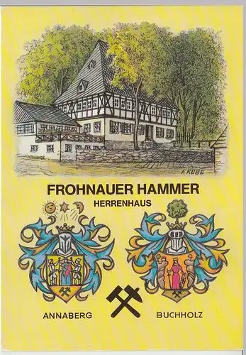 (102327) Künstler AK Frohnauer Hammer, Herrenhaus, Wappen v. Annaberg u. Buchhol