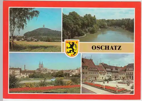 (102223) AK Oschatz, Mehrbildkarte 1986