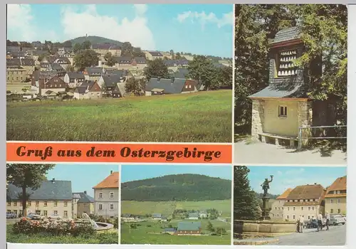 (102218) AK Osterzgebirge, Altenberg, Bärenfels, Bärenstein, Rehefeld, Mehrbildk