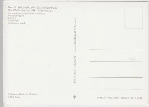 (102161) AK Neukirch (Lausitz), Mehrbildkarte 1983