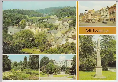 (102048) AK Mittweida, Mehrbildkarte 1988