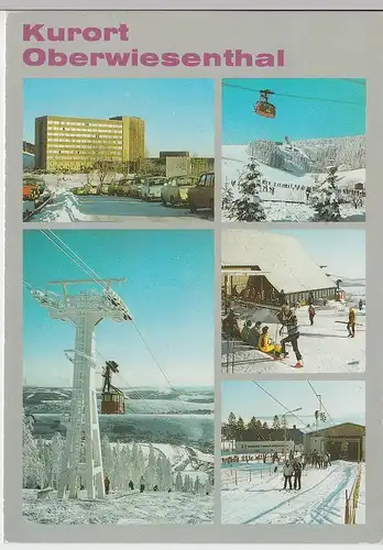 (101967) AK Oberwiesenthal, Mehrbildkarte Wintermotive, Drahtseilbahn 1988