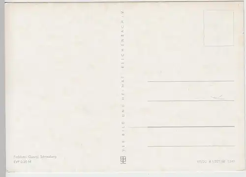 (101955) AK Oberwiesenthal, Mehrbildkarte Sprungschanze, Sessellift 1969