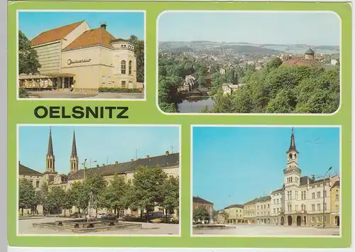 (101943) AK Oelsnitz, Mehrbildkarte 1988