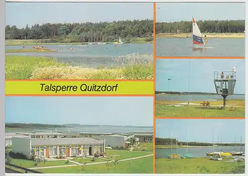(101933) AK Talsperre Quitzdorf, Mehrbildkarte 1989