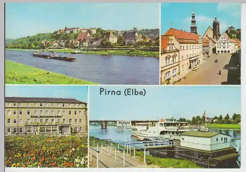 (101906) AK Pirna, Mehrbildkarte 1975