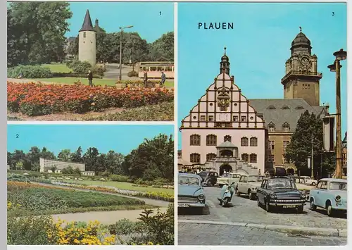 (101899) AK Plauen, Mehrbildkarte 1972