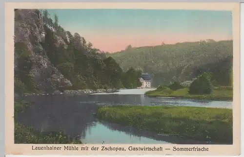 (101693) AK Mittweida, Lauenhainer Mühle m. Zschopau, 1925