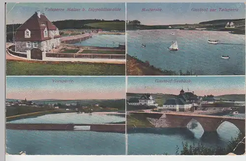 (101230) AK Talsperre Malter, Dippoldiswalde, Vorsperre, Gasthof Seeblick 1919