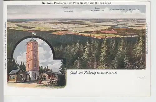 (101237) AK Gruß vom Kuhberg, Schönheide, Stützengrün, Erzgebirge, Prinz Georg T