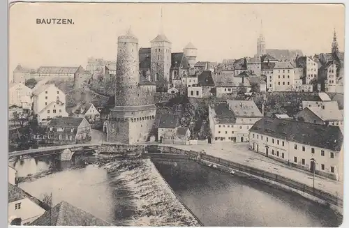 (101180) AK Bautzen, Altstadt mit Wehr, vor 1945