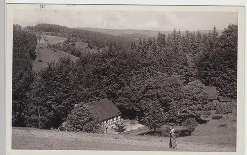 (101145) AK Ansprung, Erzgebirge, Gasthaus Hüttstadtmühle 1938