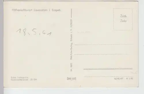 (101141) Foto AK Lauenstein, Erzgebirge, Panorama 1960