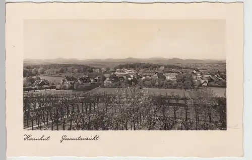 (100970) Foto AK Herrnhut, Panorama, Herrnhuter Gottesacker, vor 1945