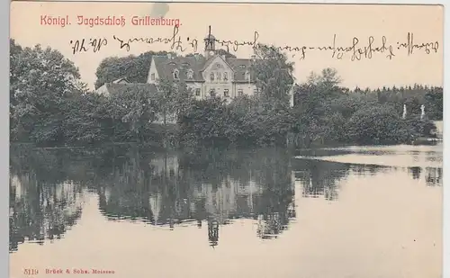(100932) AK Tharandt, Jagdschloss Grillenburg 1908