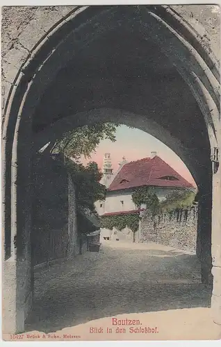 (100667) AK Bautzen, Blick in den Schlosshof, 1913