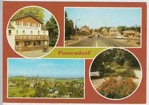 (100445) AK Possendorf, Bannewitz, Mehrbildkarte, Gasthaus Rundteil, Schulpark 1