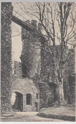 (105947) AK Mettlach, Burg Montclair, Burghof 1916