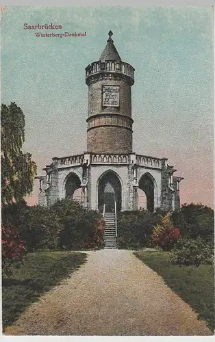 (75668) AK Saarbrücken, Winterberg Denkmal, vor 1945