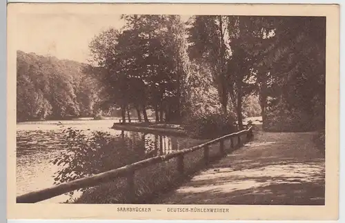 (95177) AK Saarbrücken, Deutsch Mühlenweiher 1926-35