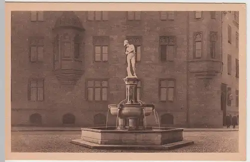 (50818) AK Saarbrücken, Rathaus m. Telemachbrunnen, vor 1945