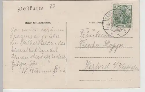 (79074) AK Saarbrücken, Ehrenthal, 40er Denkmal, 1907