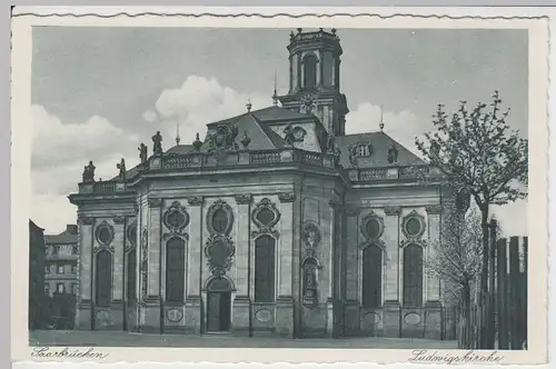 (57448) AK Saarbrücken, Ludwigskirche 1934