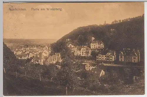 (32575) AK Saarbrücken, Partie am Winterberg, 1912