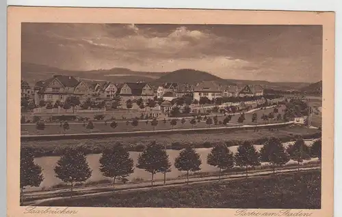 (104157) AK Saarbrücken, Partie am Staden, 1923